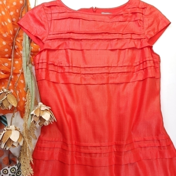 Jessica Simpson Orange Sheath Dress sz 10 - Picture 3 of 16